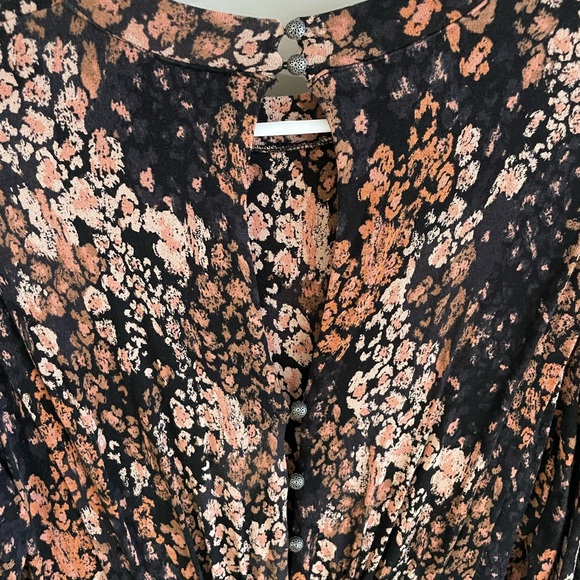 Free People Heartbeats Floral Print Soft Jersey Mini Dress - Size Medium - Picture 14 of 16